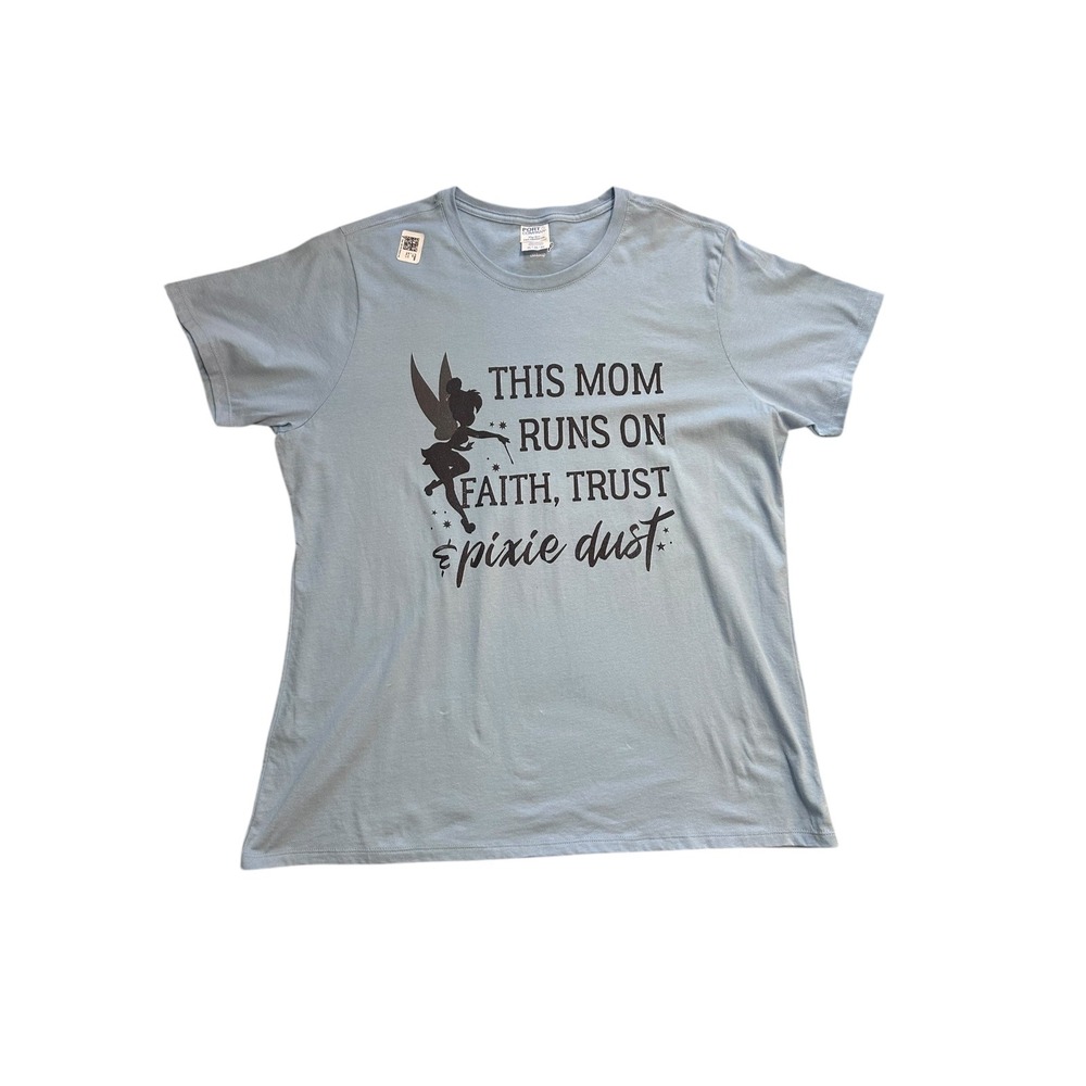 Disney This Mom‎ Runs on Faith Trust Pixie Dust Graphic T-Shirt